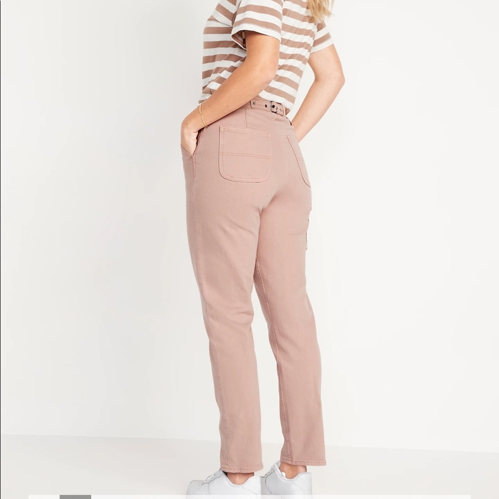 Brand new Old Navy high waisted workwear jeans in pink
